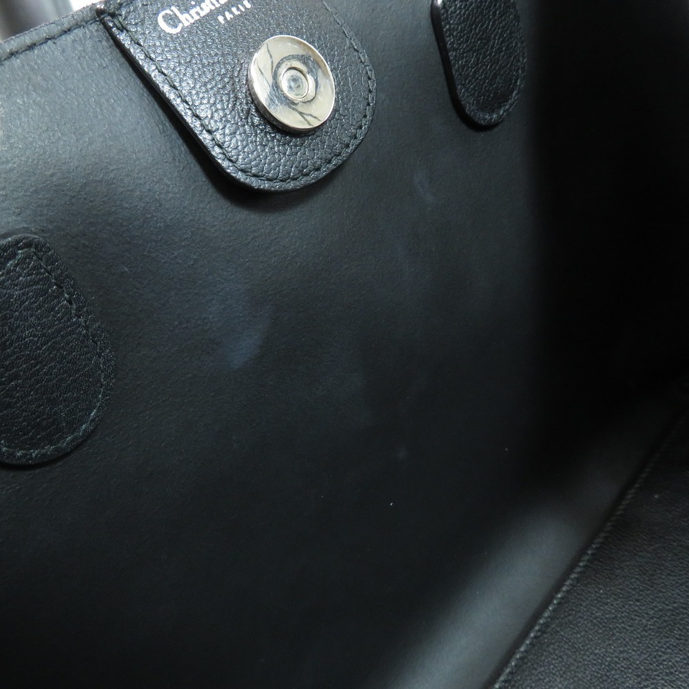 Christian Dior Simple Tote Bag Leather Black - Picture 7 of 9